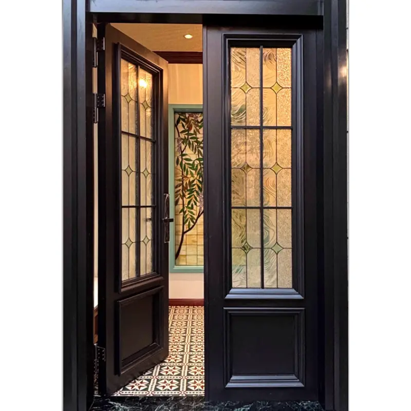 Aliuminio lydinio meninio dizaino durys