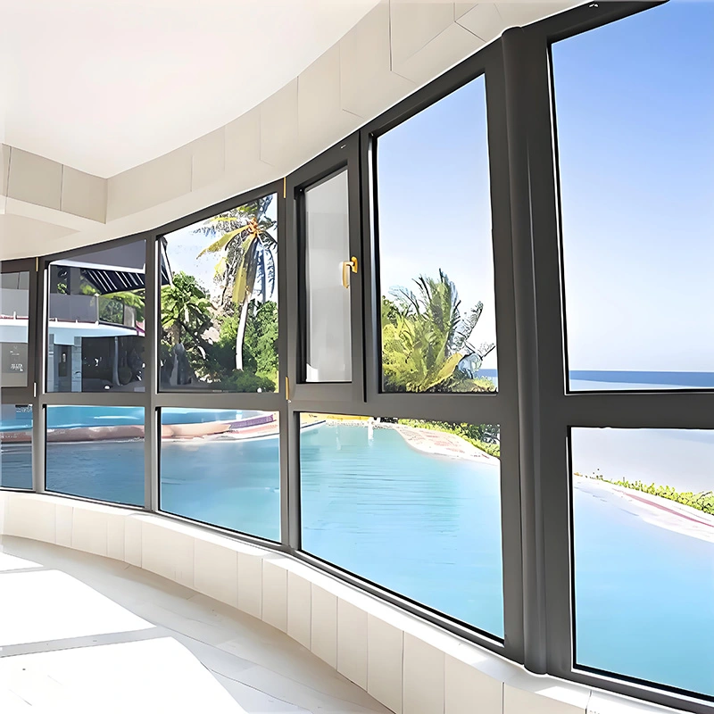 Aliuminio lydinio į vidų atsidarantys langai